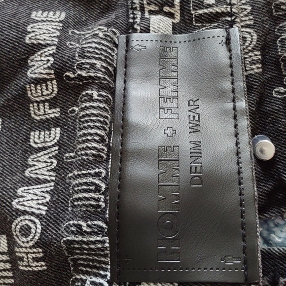 Homme + Femme Size Small Jean Button Front Jacket - Picture 5 of 16